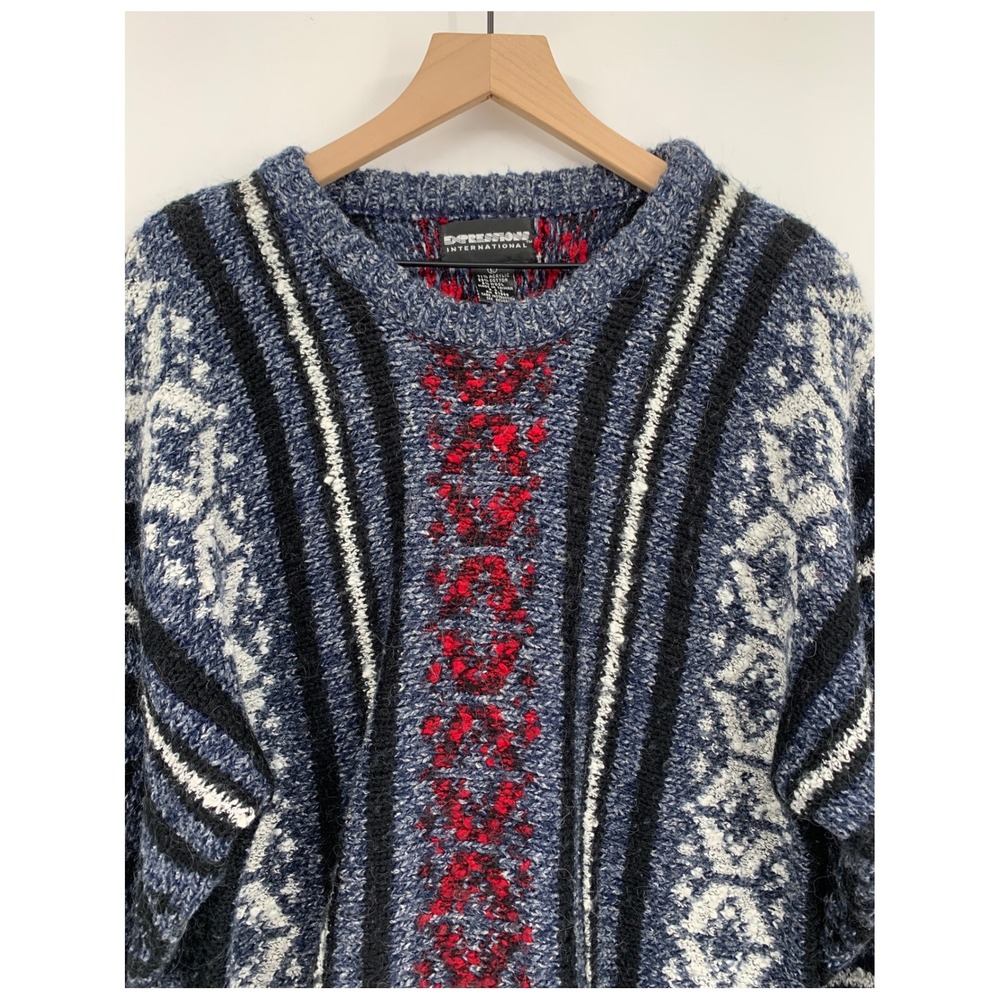Vintage 90s Grandpa Cosby Sweater Mens Large Expressions International Knit Cozy